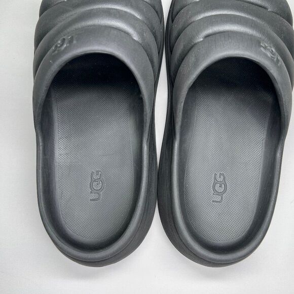 UGG Sport Yeah Sandals Girl's Size 3 Black Summer Beach Pool Slide Flip Flops - Picture 7 of 10